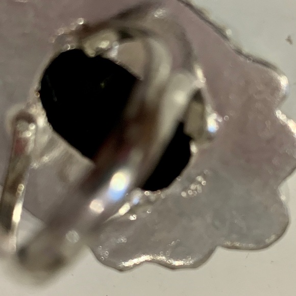 Sz 6 Aquamarine Silver Triplett Silver Ring - Picture 3 of 5